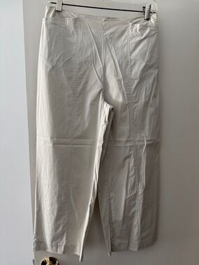 Talbots Women's Cropped Cream Ankle Pants